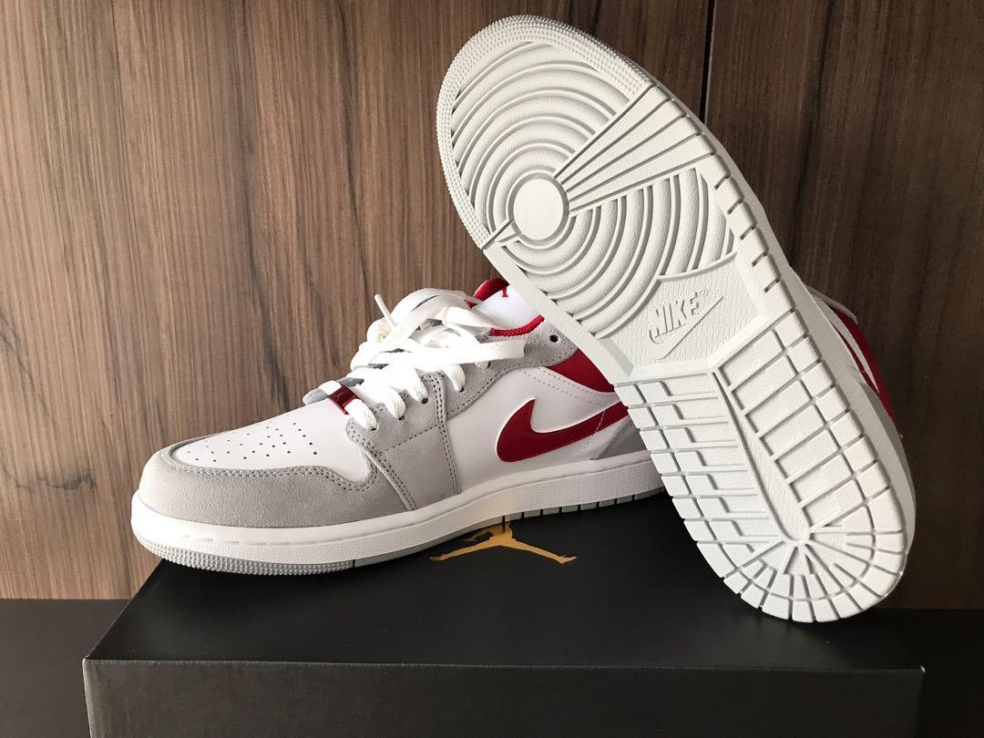 White grey sales jordan 1