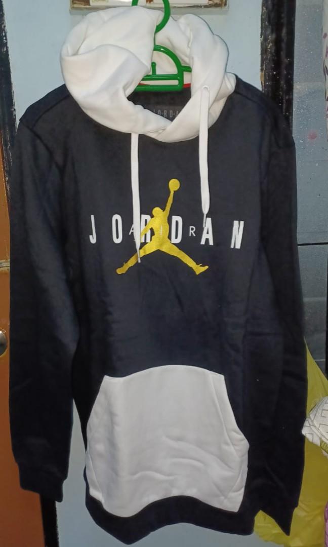 White and gold best sale jordan sweatshirt
