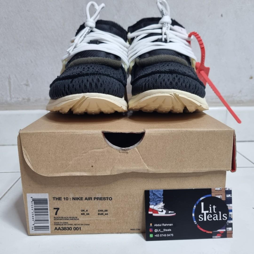 Off white store presto muslin
