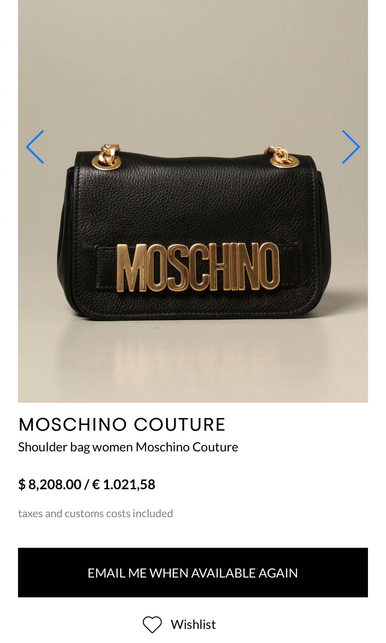 Moschino leather bag discount