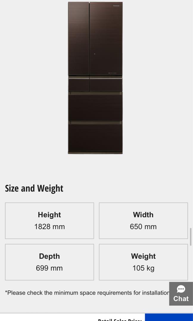 Panasonic NRF503GTT7 Refrigerator made in Japan, TV & Home Appliances