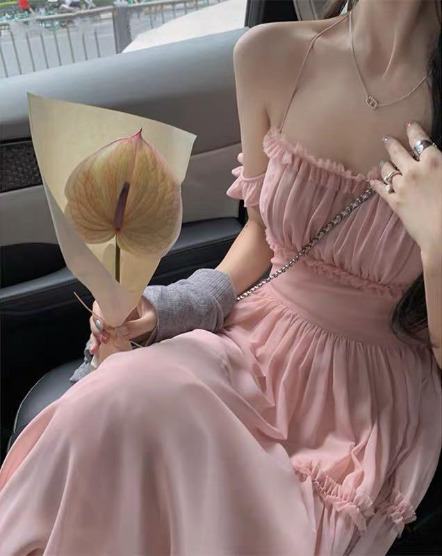 Dress cheap pink soft