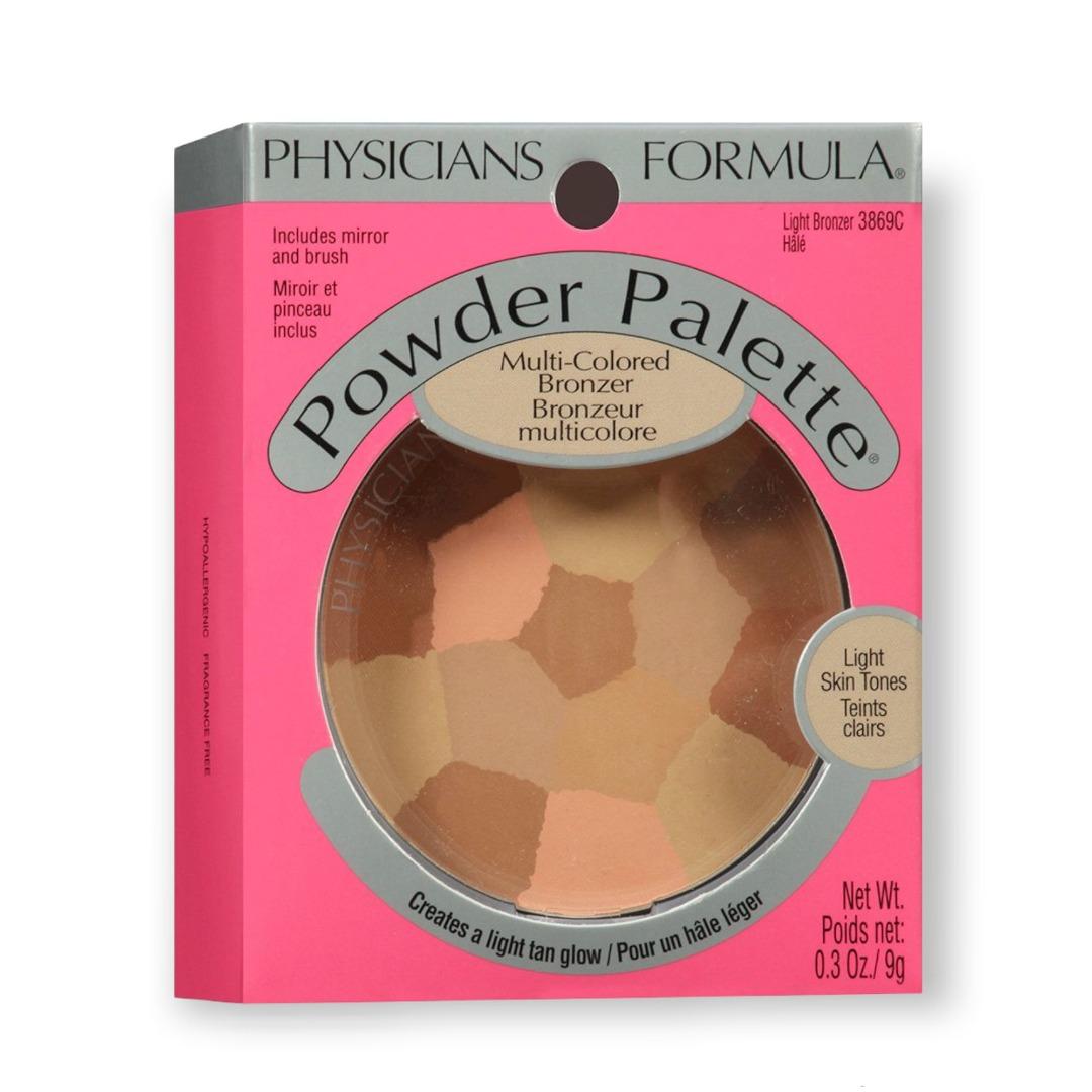 PHYSICIANS FORMULA Powder Palette Multi-Colored Bronzer (Light Bronzer) (Category: Makeup) located in Quezon City. Submitted by gemaenterprises (Listing ID 1177526374, Image 1). Description: • BRONZER PALETTE: Brush on a natural-looking tan without the damaging effects of the sun! This palette of lightweight bronzers in sheer matte finish give you just the right colors for a light tan glow. • INCLUDES COMPACT & BRUSH: Made from the finest Italian