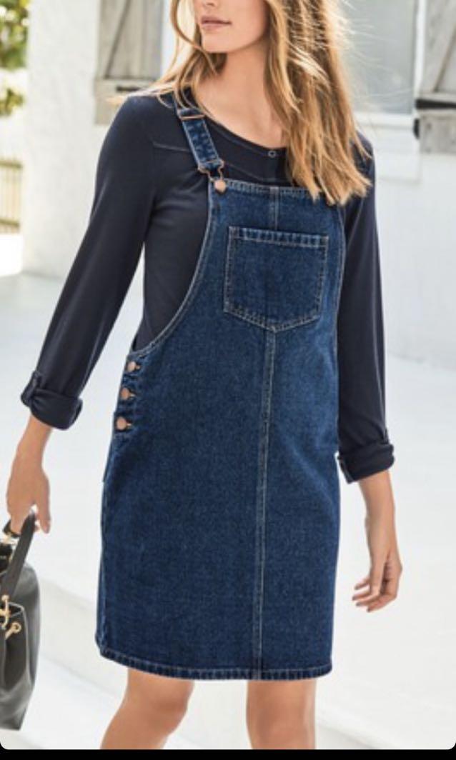 Denim pinafore hotsell dress next