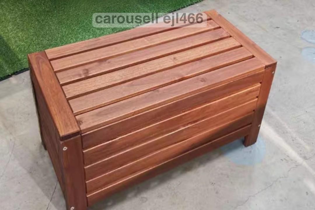 outdoor ÄPPLARÖ Brown stained,80x41 cm Storage bench 