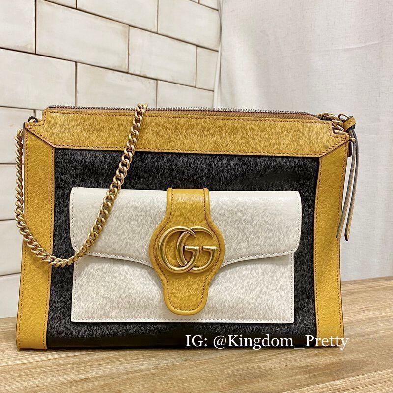 Pre order Gucci GG Logo Marmont Dahlia Shoulder Tote Gold Chain Strap
