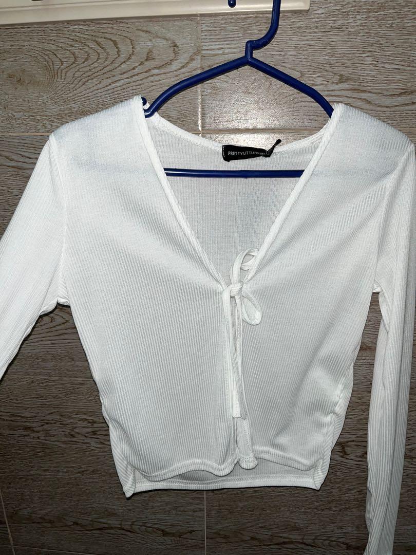 Pretty Little Thing cardigan tie top 