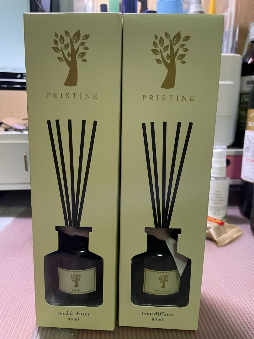 Pristine Reed Diffuser Sakura + White Freesia 50ml, Furniture & Home