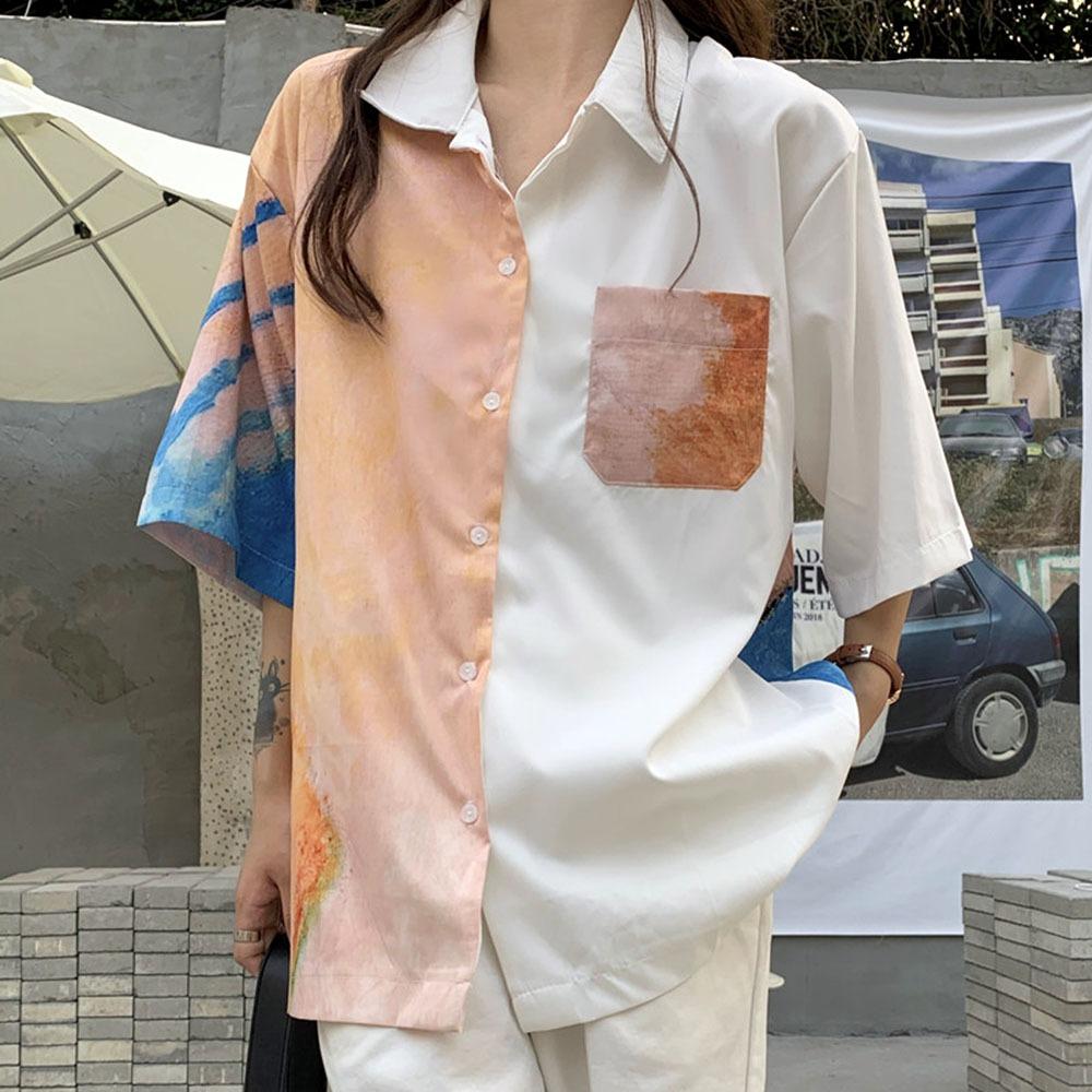 Casual button up shirts womens top