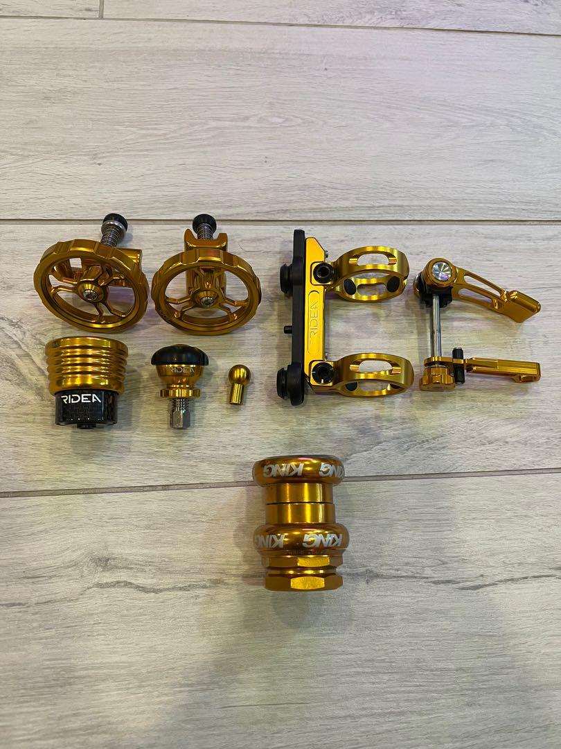 Ridea hinge clamp suspension block stop disc seatpost clamp Chris King headset for Brompton pikes 3 sixty birdy foldie