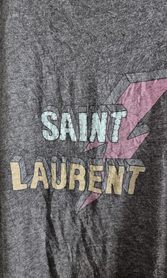 Saint Laurent Paris Thunder bolt T-Shirt, Men's Fashion, Tops & Sets ...