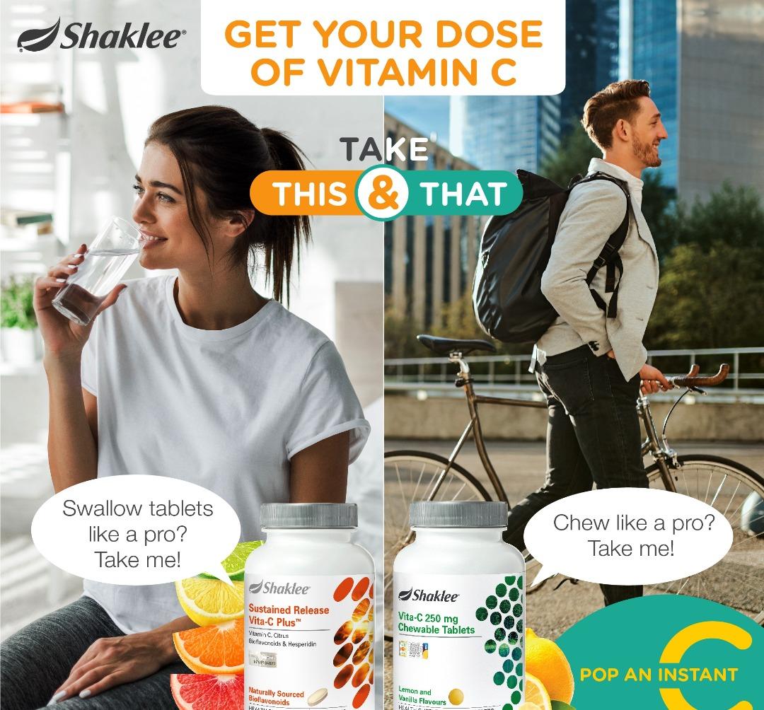 Shaklee Vitamin C Chewable 250 mg (90 Tablets), Health & Nutrition