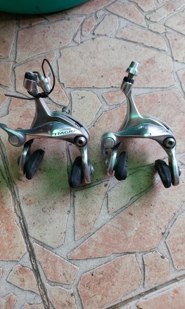 Shimano Tiagra brake caliper dual pivot (Category: Bicycles) located in Caloocan City. Submitted by japansurpluscaloocansouth (Listing ID 1177455282, Image 1). Description: shimano Tiagra dual pivot brake caliper BR4500 series set php 1500 fix. good condition complete parts pick up monumento or 10th ave caloocan 09761496242 or lalamove.