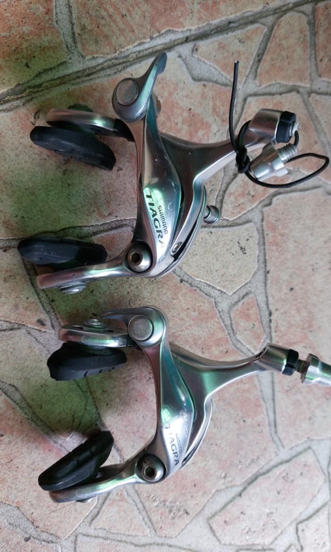 Shimano Tiagra brake caliper dual pivot (Category: Bicycles) located in Caloocan City. Submitted by japansurpluscaloocansouth (Listing ID 1177455282, Image 2). Description: shimano Tiagra dual pivot brake caliper BR4500 series set php 1500 fix. good condition complete parts pick up monumento or 10th ave caloocan 09761496242 or lalamove.
