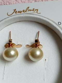 SOUTH SEA PEARL BUTTON EARRING STUD LIGHT CHAMPAGNE - BUTTON