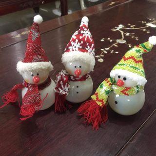 SPARKLE Lighted snowman ornament decor