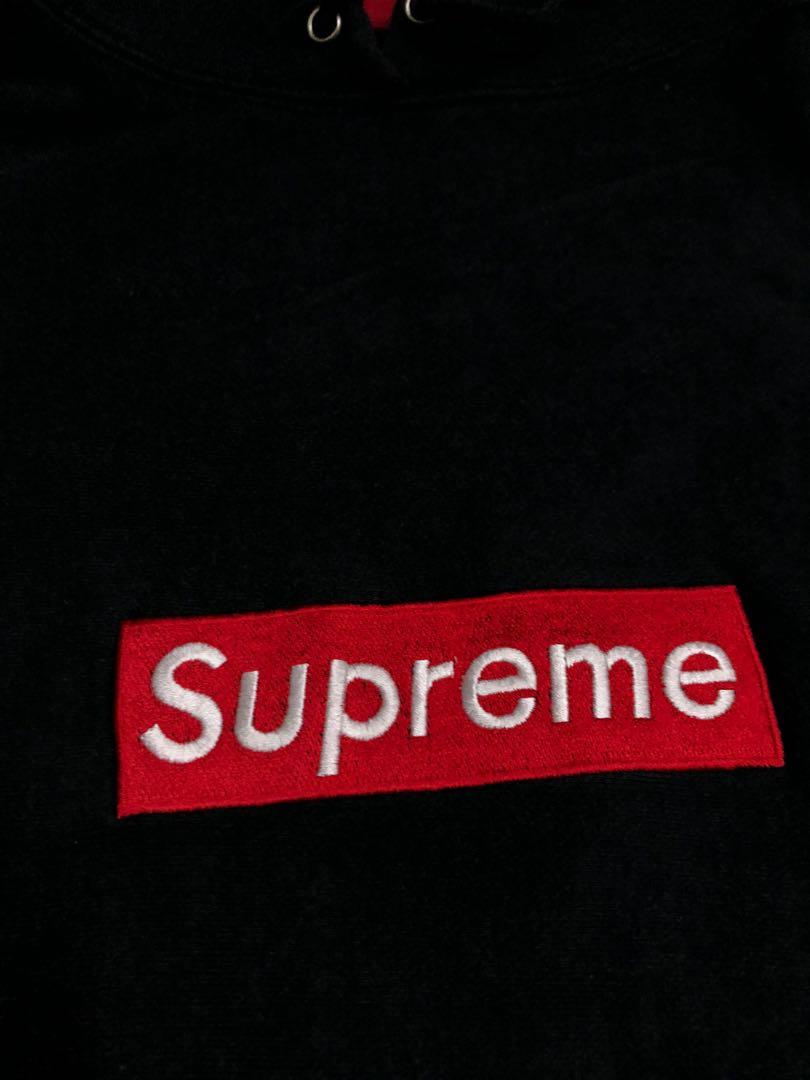 Supreme box logo best sale hoodie black red