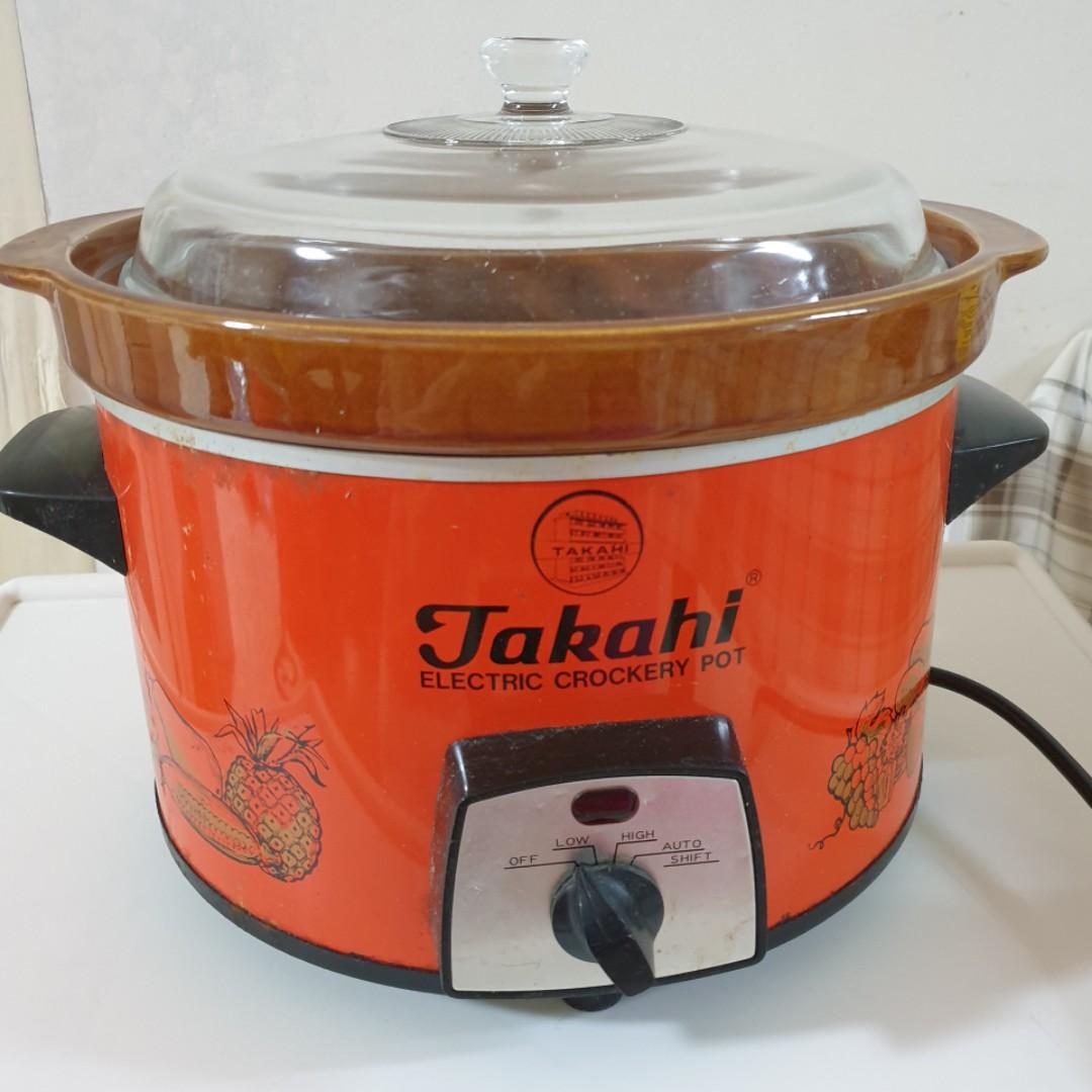 (Large) TAKAHI Electric Crockery Pot/ Slow cooker, Furniture & Home