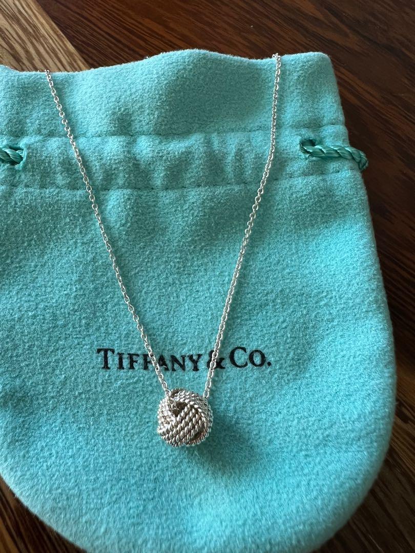 tiffany twist knot pendant necklace