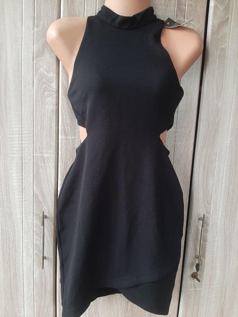 Topshop black dress with cut out side 47 Women s Fashion Dresses Sets Dresses on Carousell