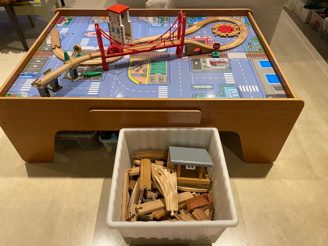 Carousel wooden train table 2025