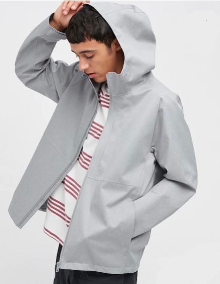 Uniqlo Blocktech Parka Unisex Offwhite Black Women s