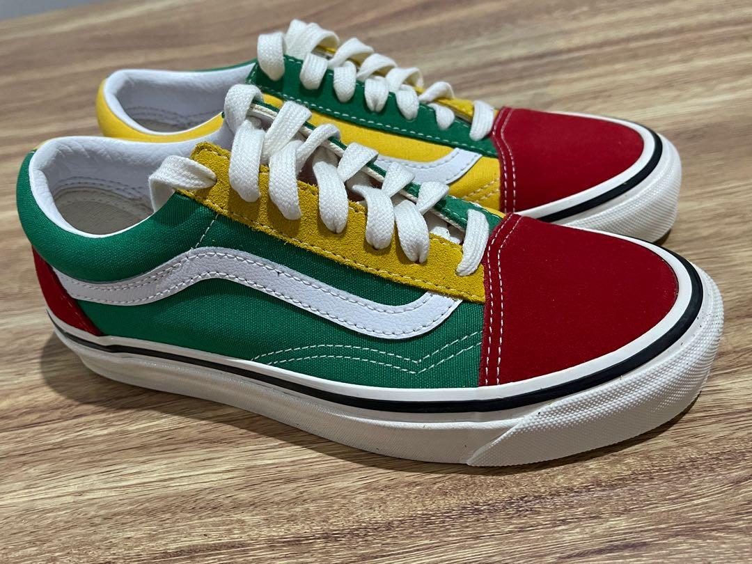 Red green and yellow vans hotsell