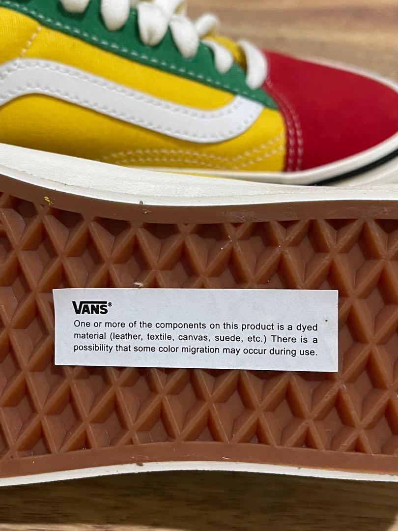 green yellow and red vans