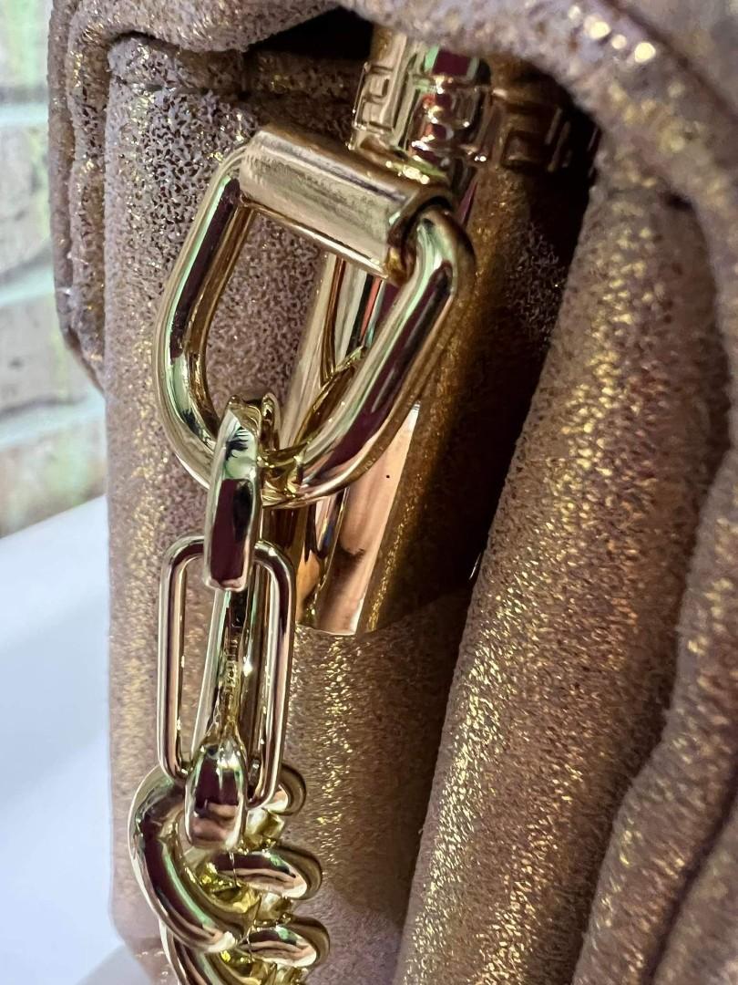New Versace Gold Palazzo Sultan Medusa Swarovski Crystal Evening Shoulder  Bag