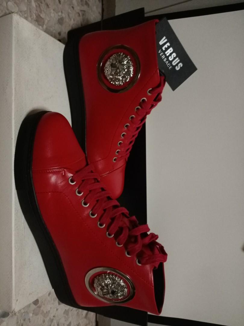 Red hotsell versace sneakers