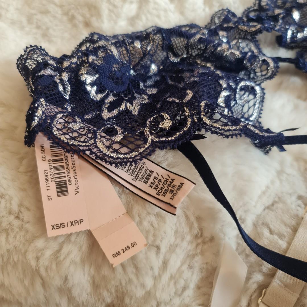 garter belt free porn Night Ocean Blue Lace Shine Strap Suspenders