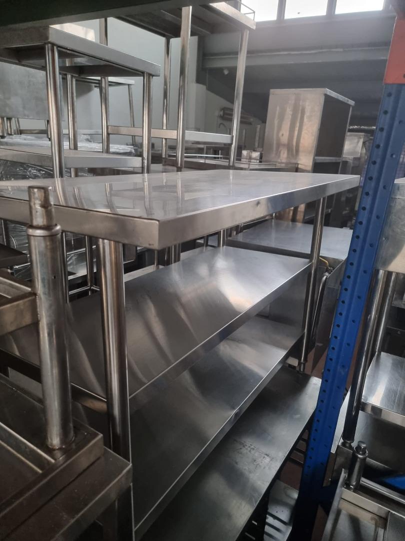 Work table Used Stainless Steel Worktable 3 tier (many units) 1200x600 ...