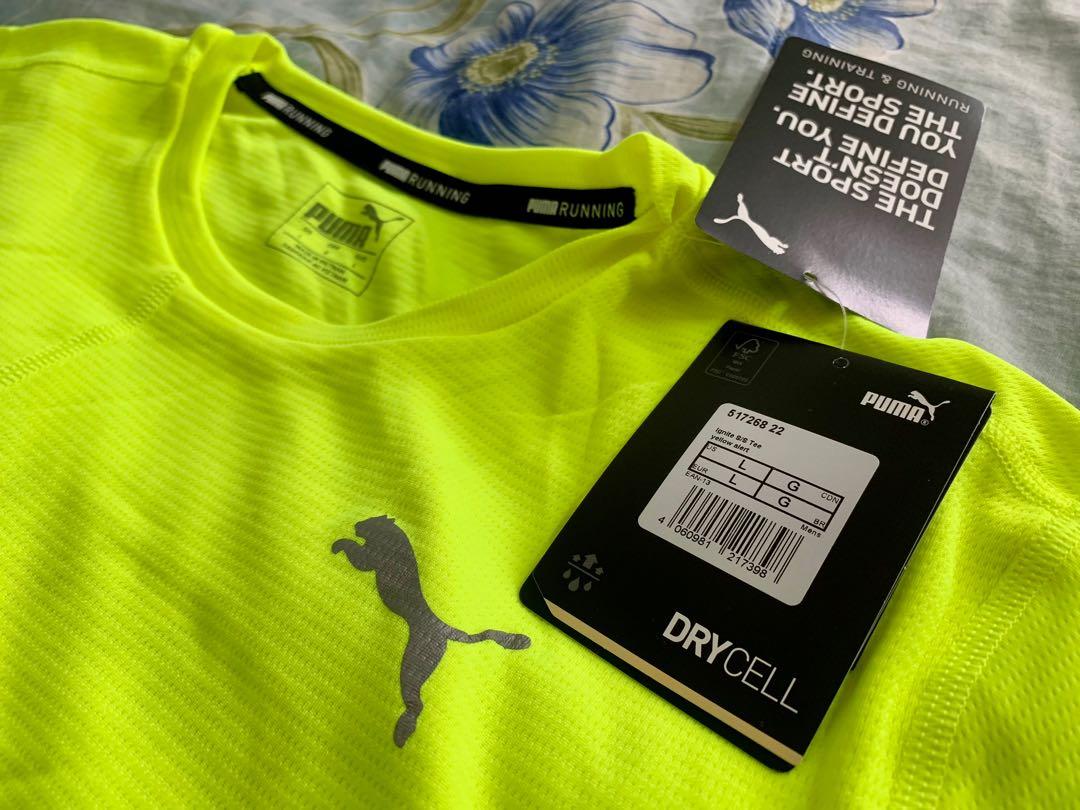WTS PUMA RUNNING TEE NEON YELLOW