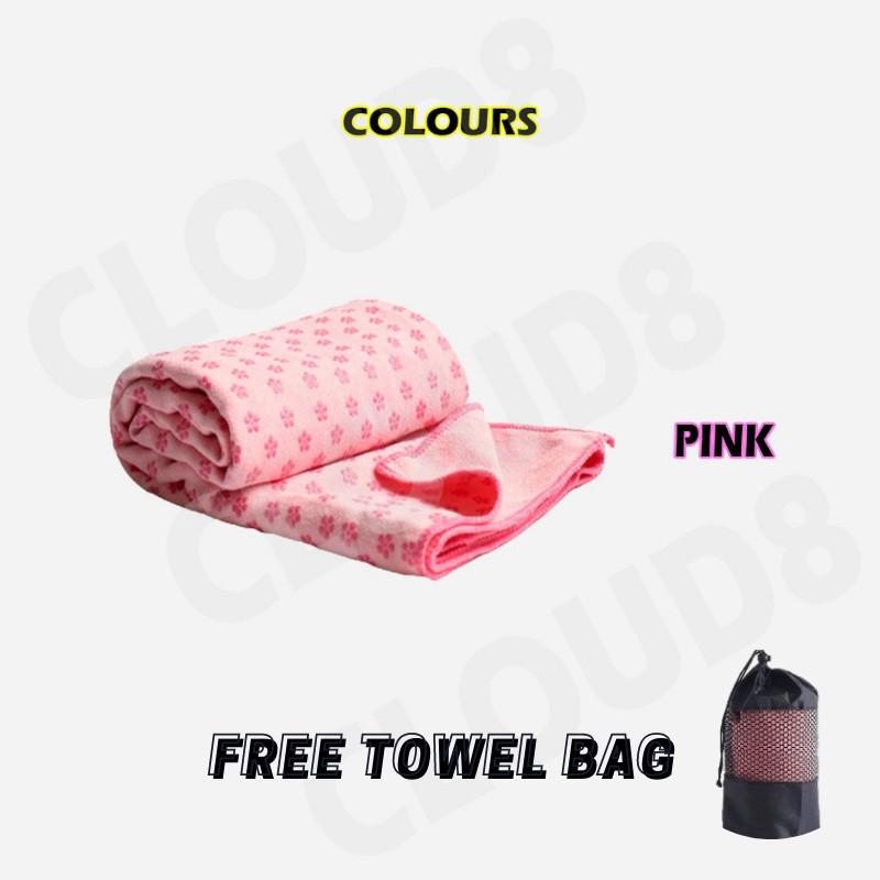 Yoga mat towel (Category: Other Sports Equipment and Supplies) located in Singapore. Submitted by ivanyee28 (Listing ID 1177458293, Image 8). Description: Product Features: Easy to Wash, Anti-slip, Soft Size:183cm x 61cm Purple, pink, blue Package Includes: 1 x Yoga Towel 1 x FREE Mesh Bag How to use. Before we start, lay down the towel over your Yoga Mat. it absorbs the sweat and increase the grip. ❣️NOTE: ✔️ Please allow a little size error due