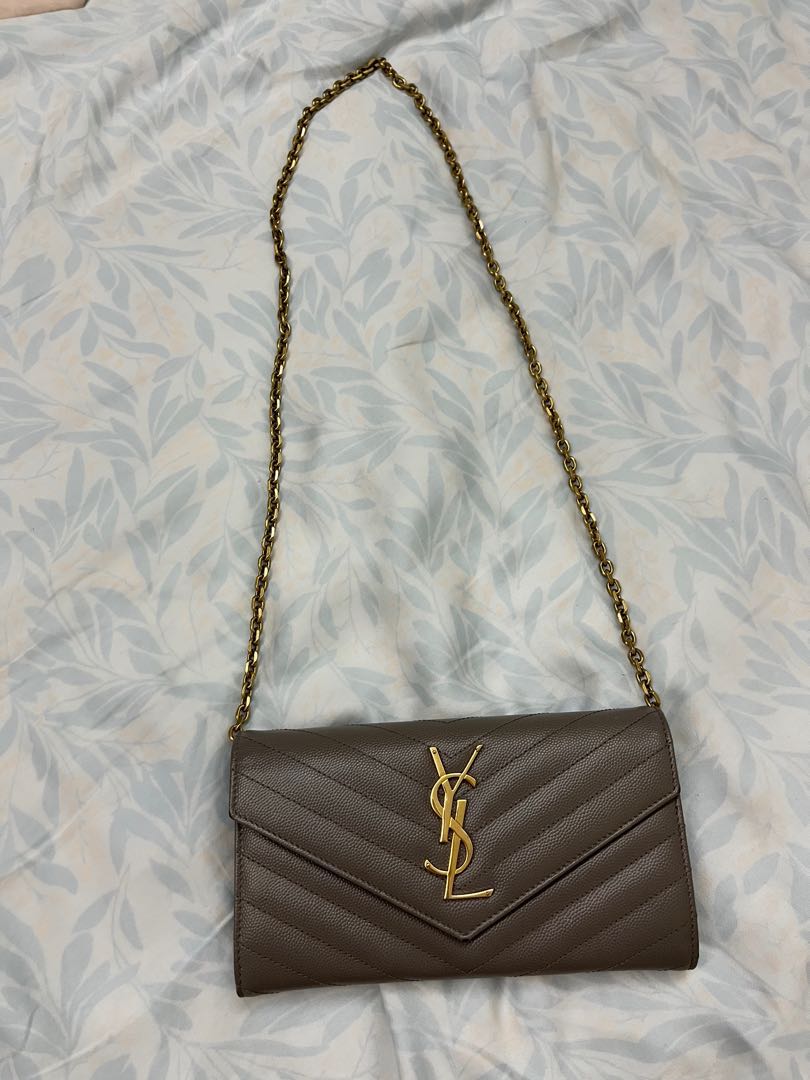 YSL envelope long wallet/WOC, Luxury, Bags & Wallets on Carousell
