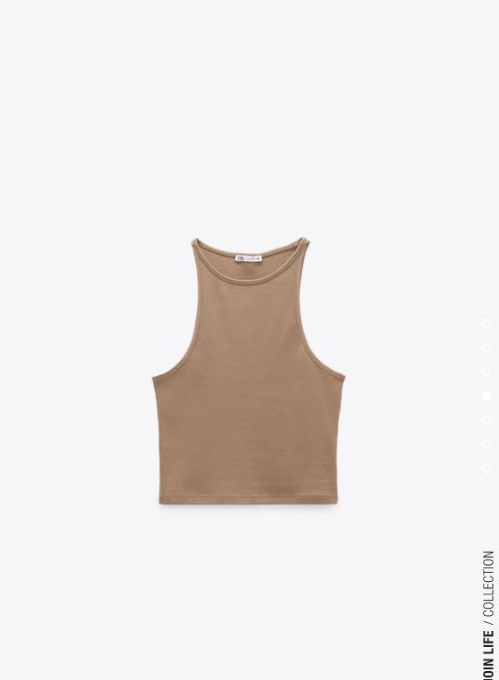 Zara cropped halter top, Women's Fashion, Tops, Shirts on Carousell