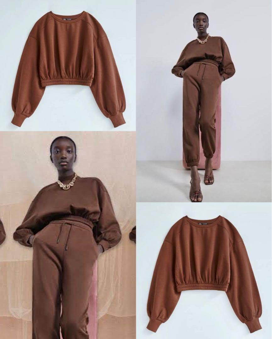Zara + Cropped Sweatshirt Limitless Contour Collection
