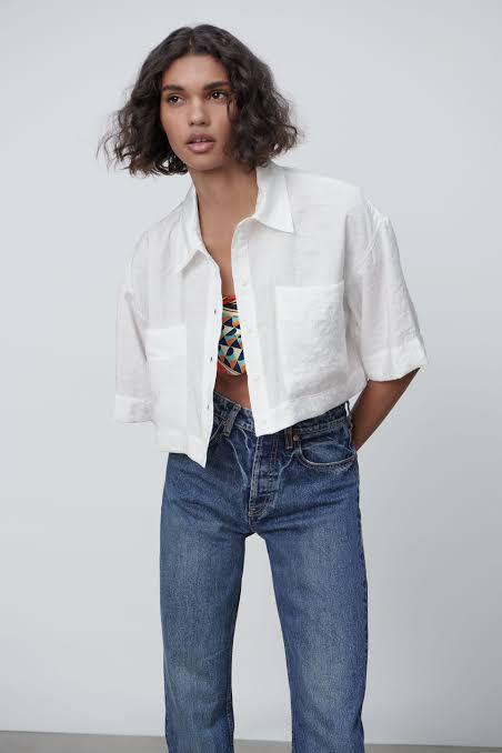 Zara loose fitting shirt with pockets