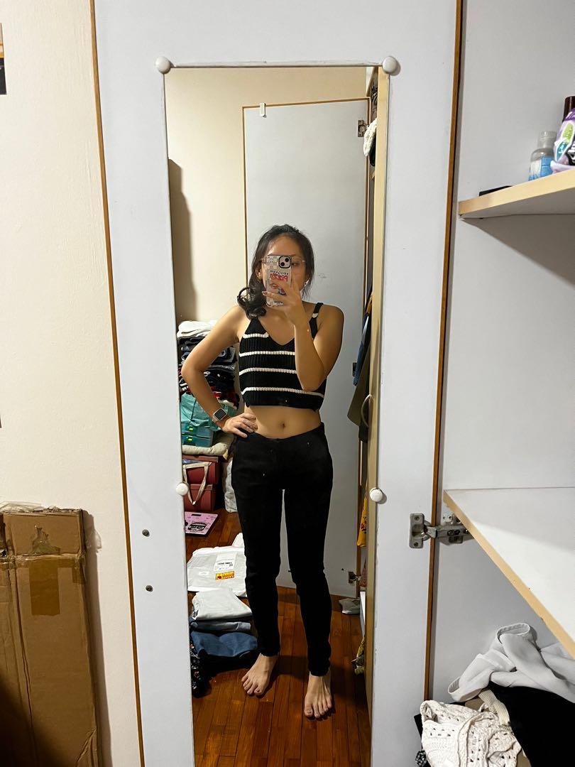 Zara black lace pants outlet