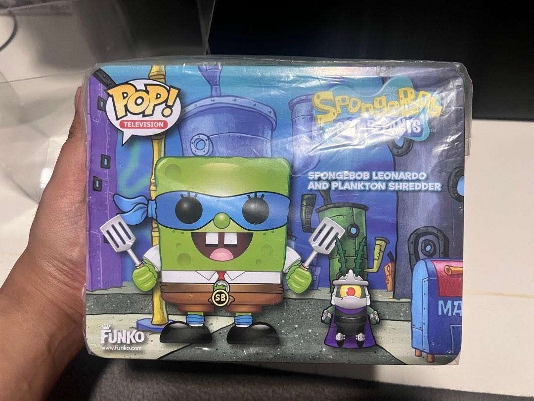 Funko Pop! Spongebob Leonardo and Plankton Shredder Ninja Turtles