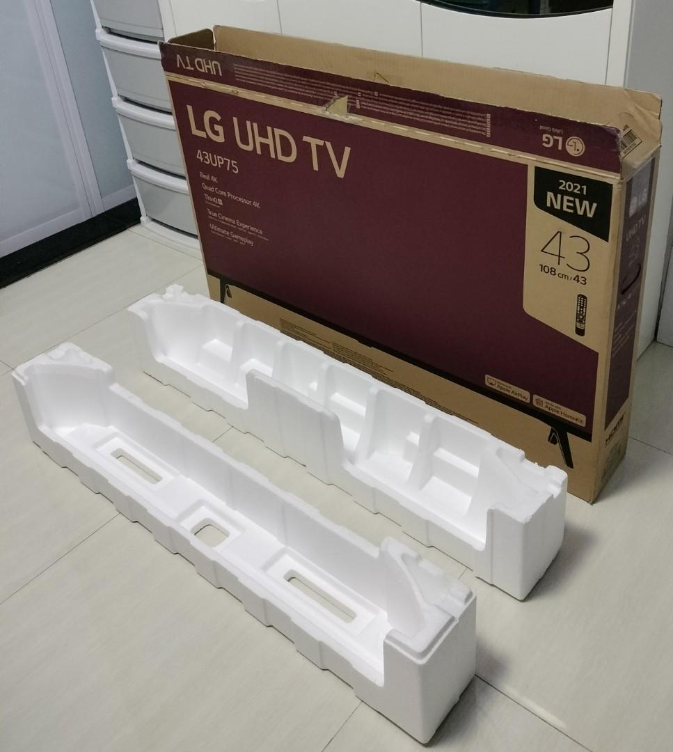 43” LG UHD TV Empty Box With Protection Foam, TV & Home Appliances, TV