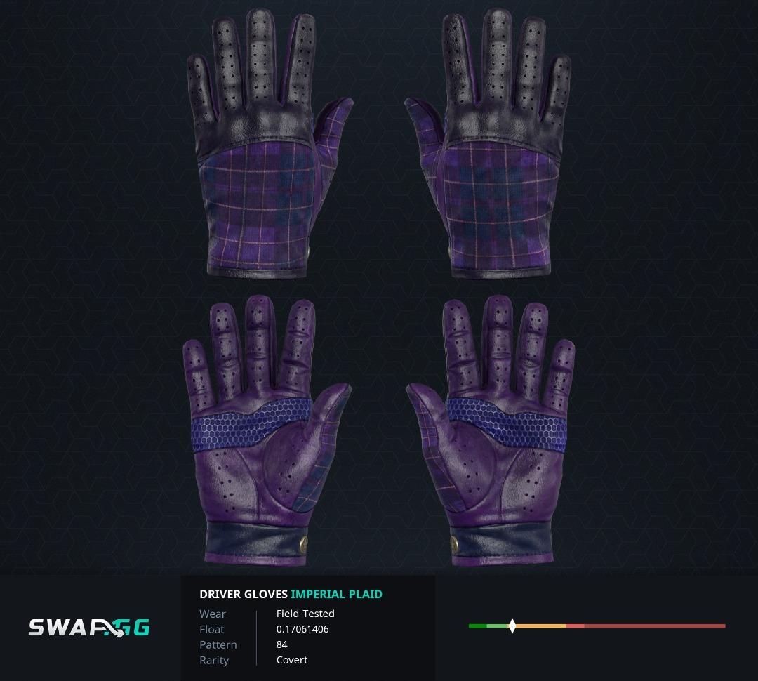 Driver Gloves Imperial Plaid (FieldTested) *RARE PATTERN, Video