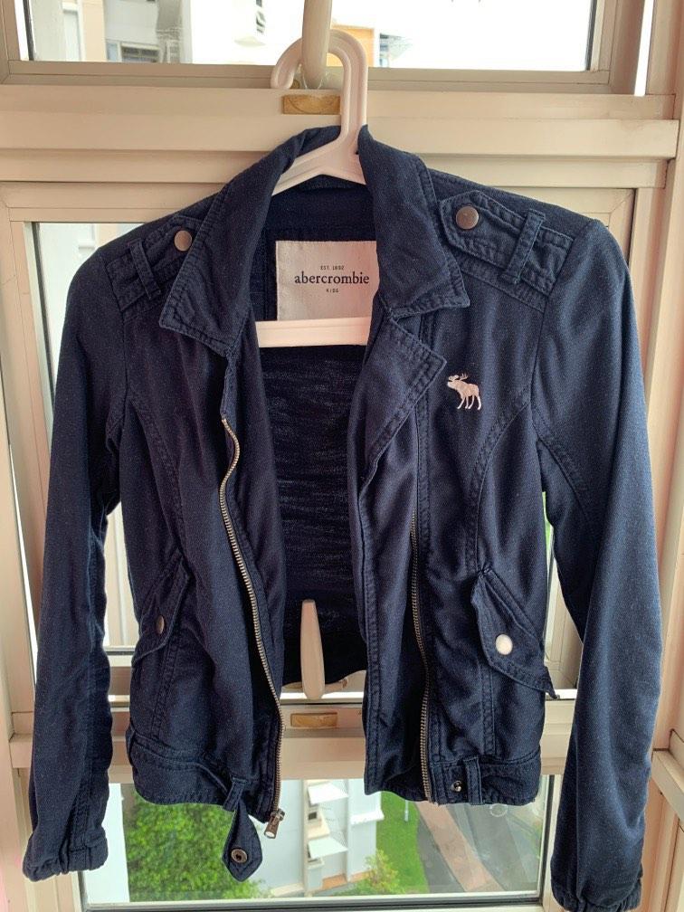Abercrombie navy jacket hot sale