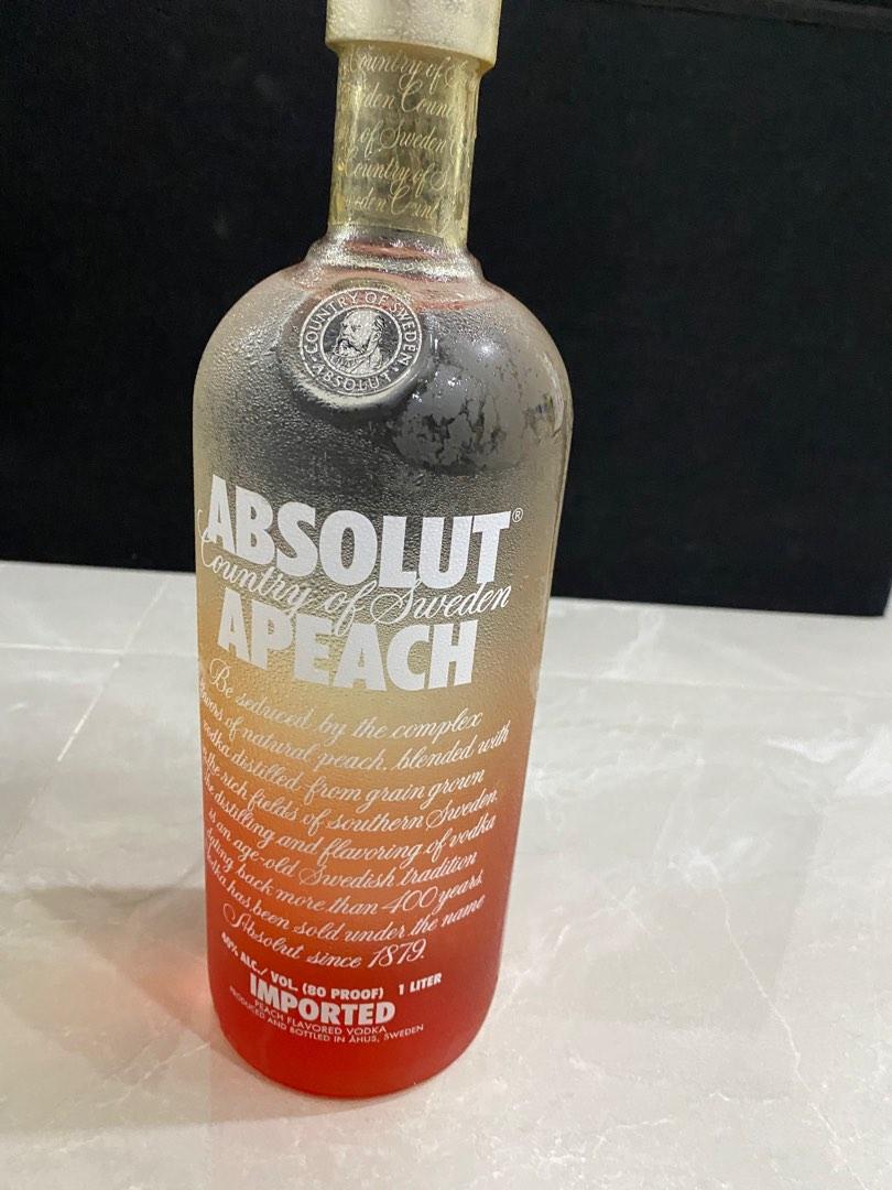 Absolut peach vodka, Food & Drinks, Alcoholic Beverages on Carousell