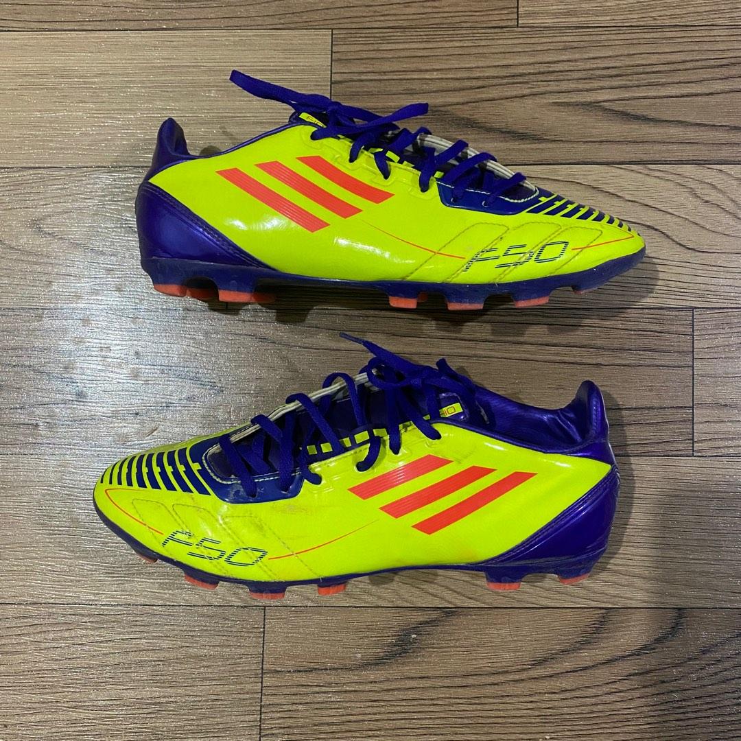 Adidas f50 store yellow and purple