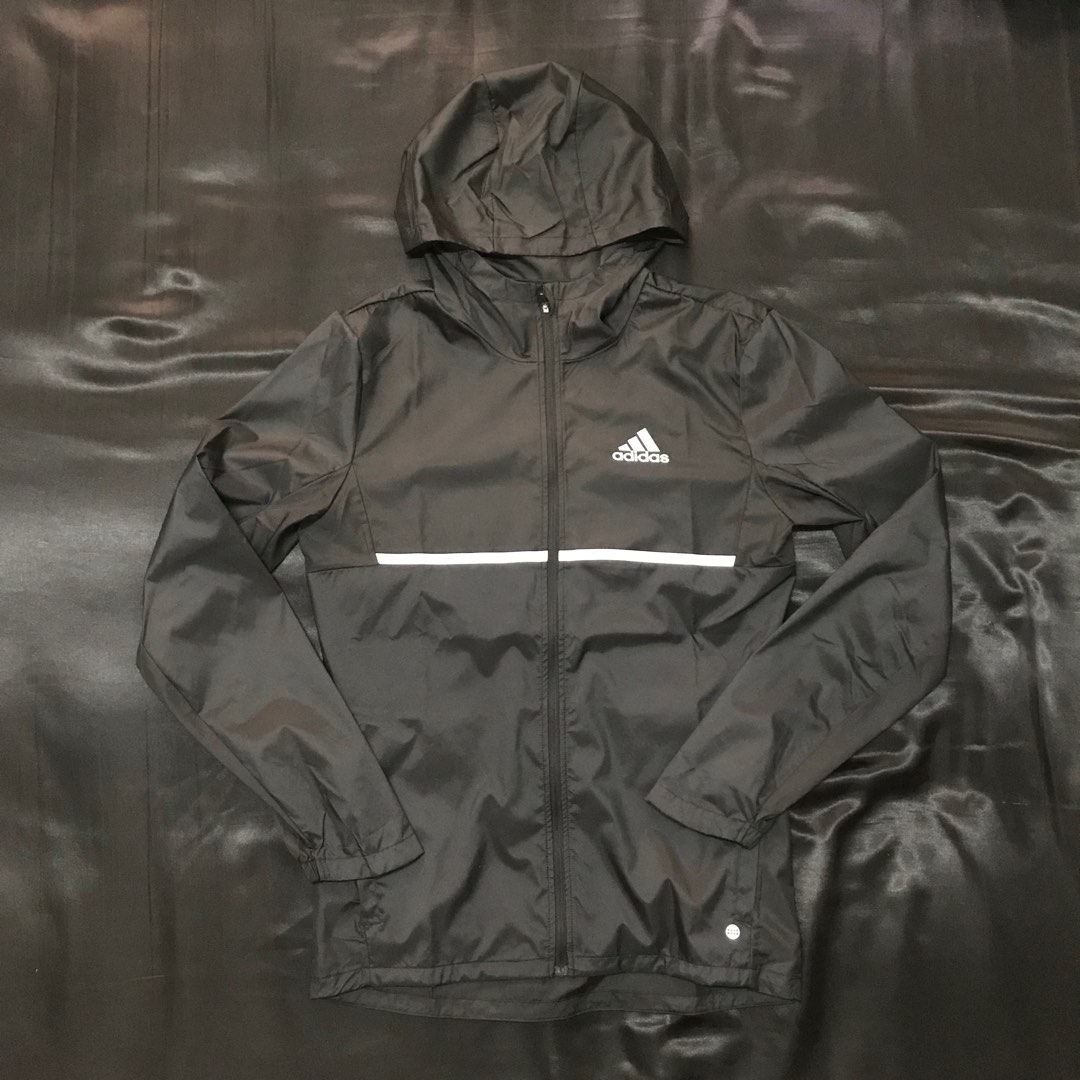 Adidas hooded running jacket on sale
