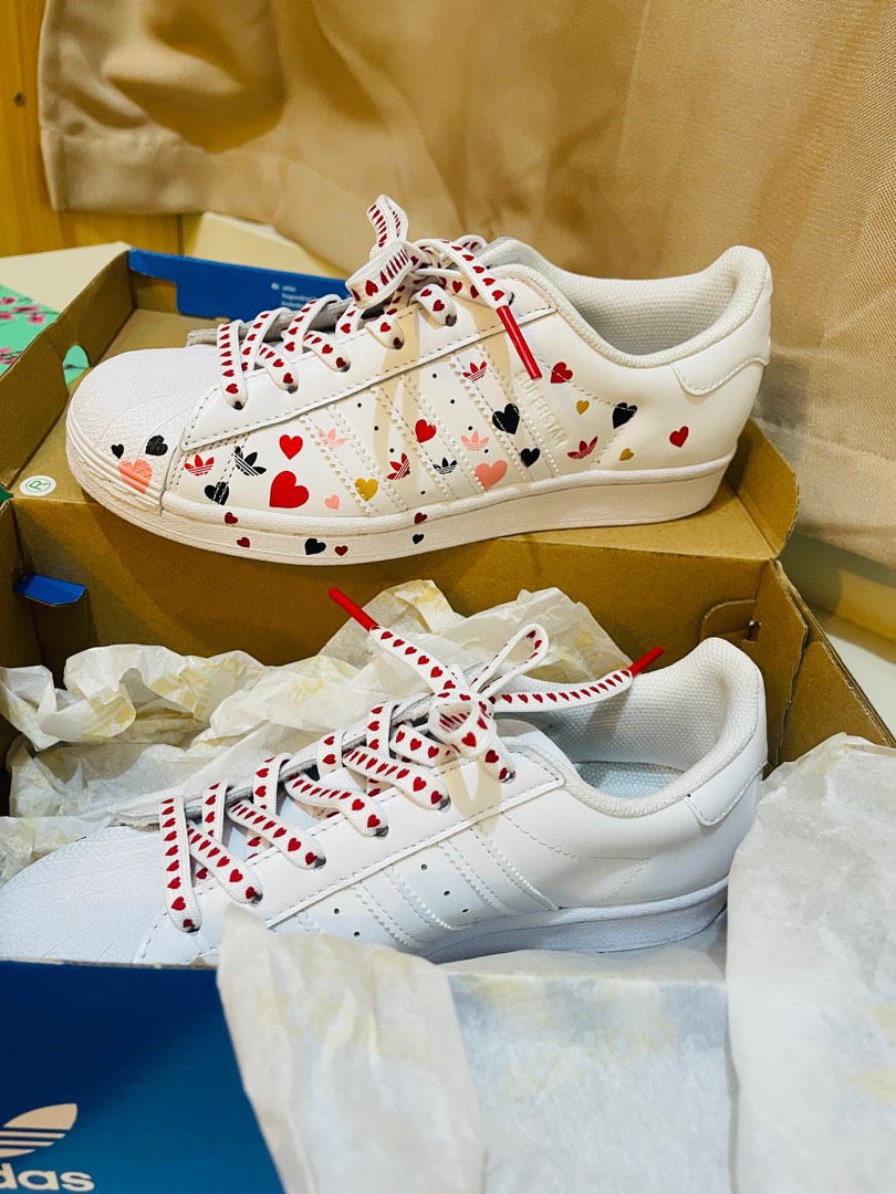 Adidas Valentine s Day 2020 Superstar Shoes in Cloud White