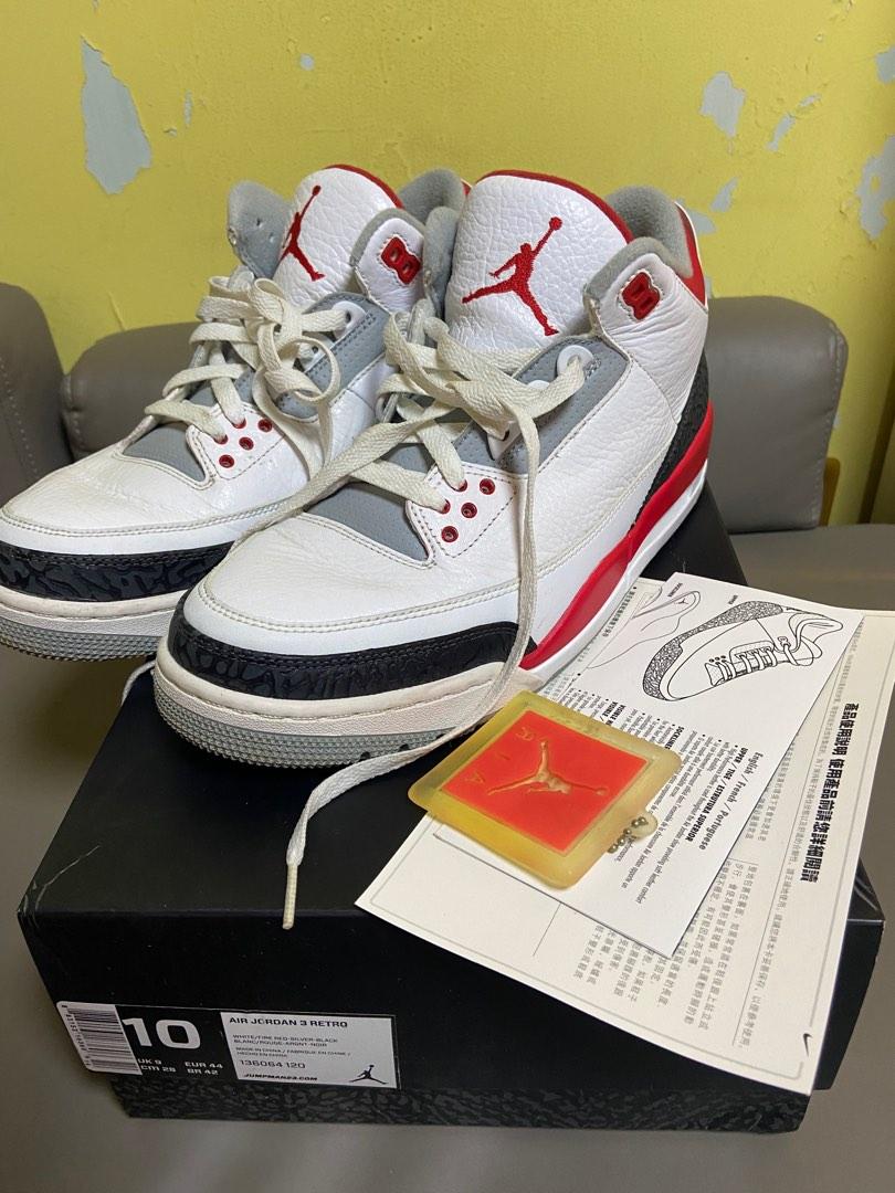 jordan 3 fire red size 10