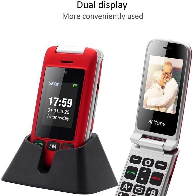 artfone C10 Big Button Mobile Phone for Elderly, Senior Flip Mobile ...