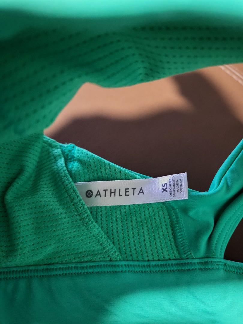Athleta green sports bra, Women's Fashion, Activewear on Carousell